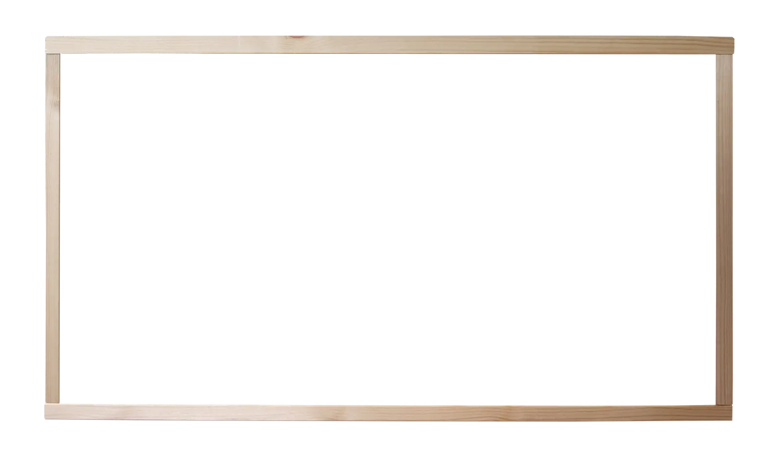 Drawing of the Box 60: a wide pine box frame, twice the width of the Box 30