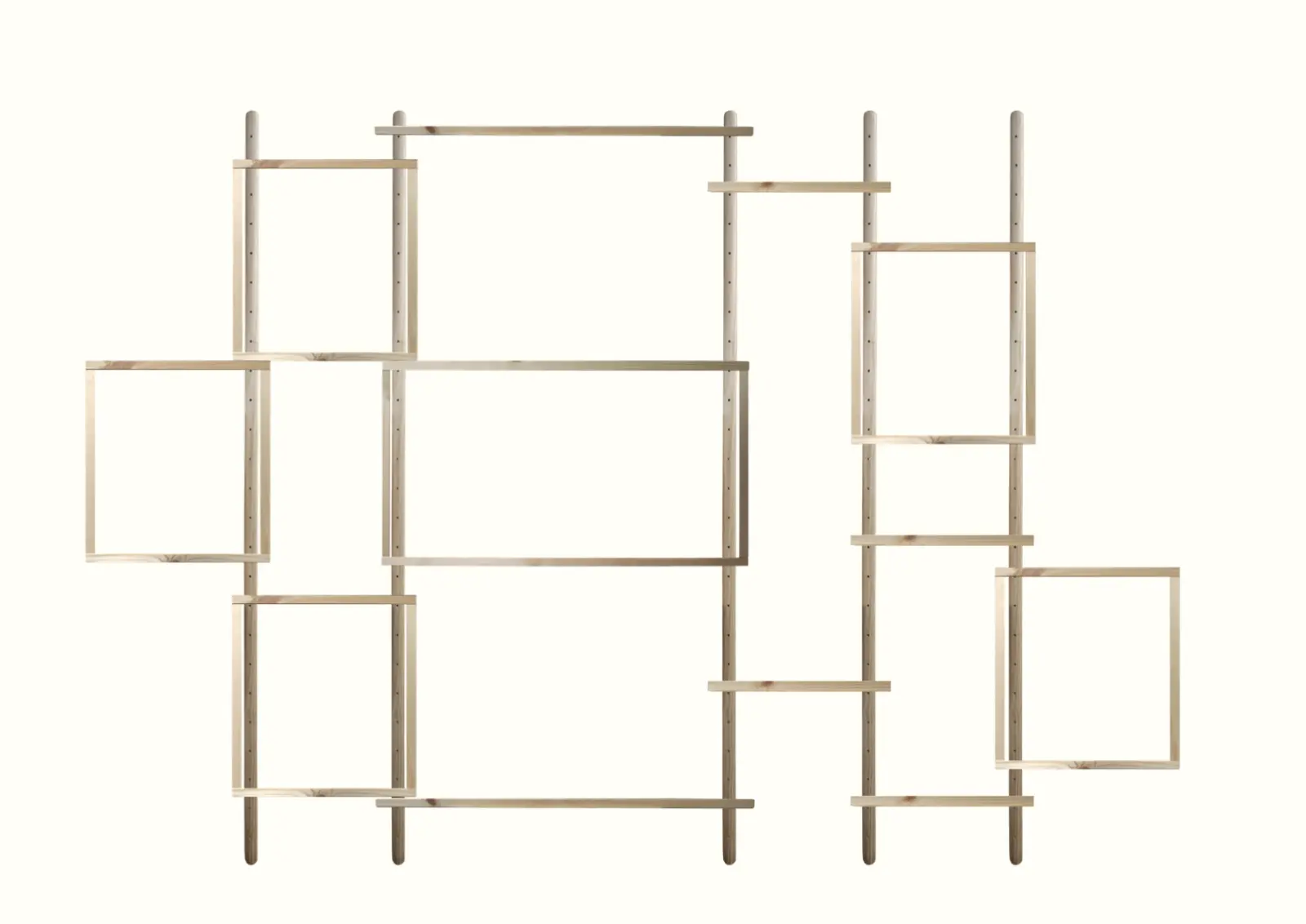 An RMC built as a free composition of frames and shelves on upright poles